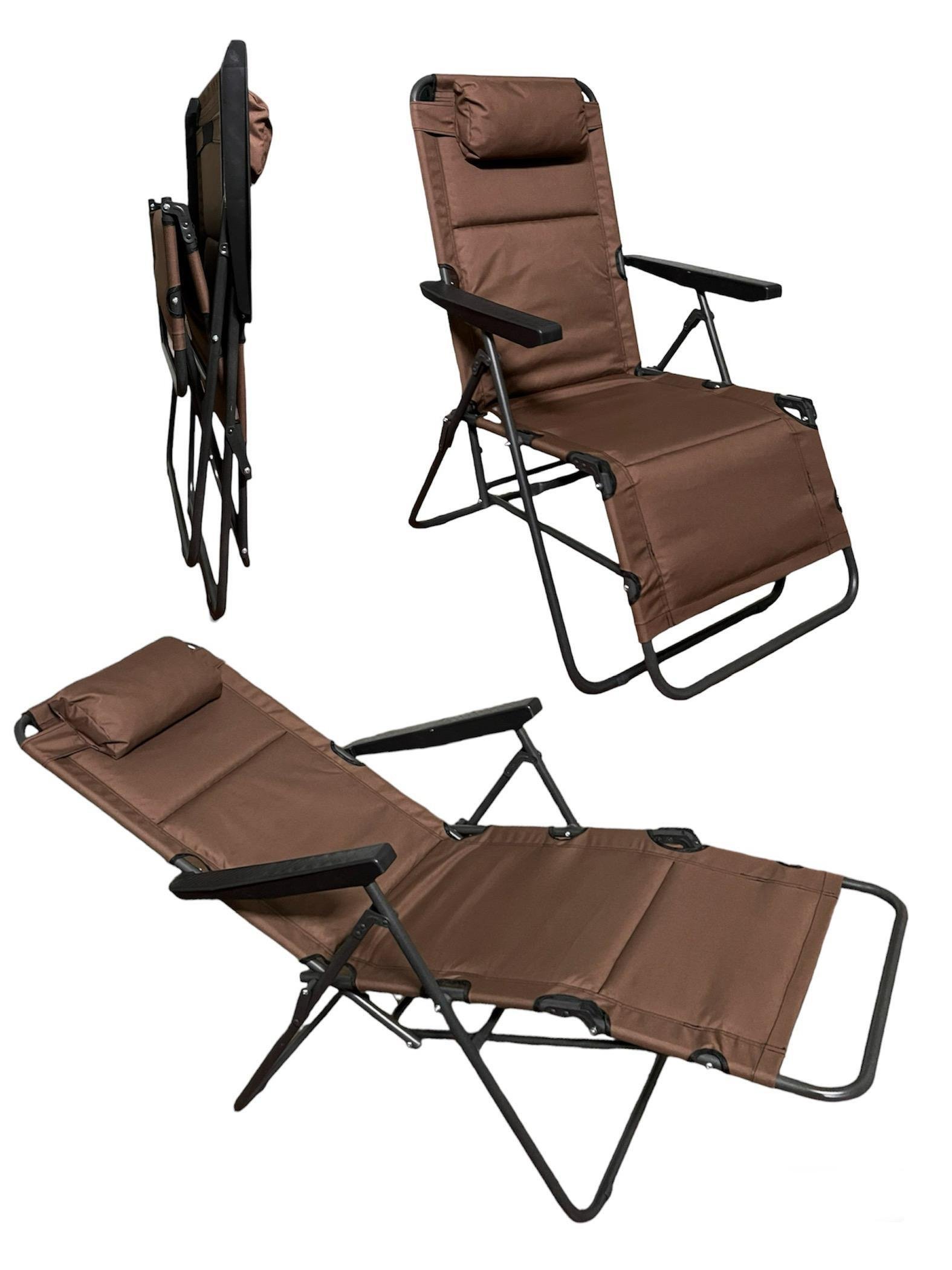 Шезлонг-кресло для кемпинга и туризма EC-1489 с подлокотниками и регулируемой спинкой (784780596) - фото 2