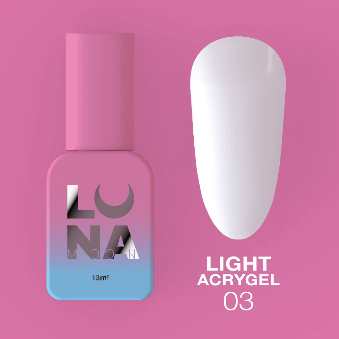 Рідкий гель LUNAMoon Light Acrygel №03 13 мл Молочний