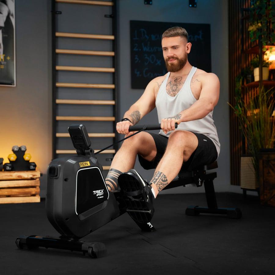 Гребний тренажер Trex Sport TX-580RM Rein магнітний Чорний (5099) - фото 8 Гребний тренажер Trex Sport TX-580RM Rein магнітний Чорний (5099) - фото 8