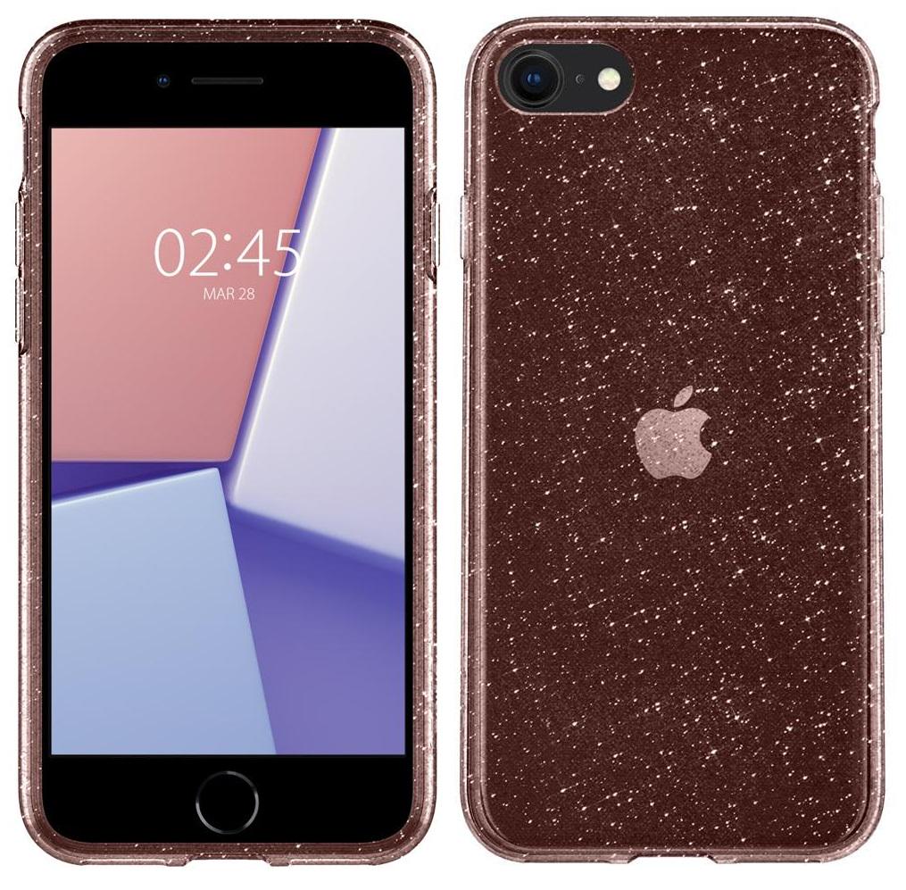 Чохол прозорий з блискітками Spigen Liquid Crystal Glitter 042CS21419 для Iphone 7/8/SE 2/3 2020/2022 (4.7") Rose Quartz - фото 12