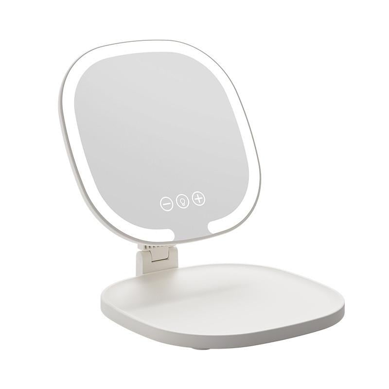 Косметическое зеркало настольное RIAS YB-021 аккумуляторное с LED подсветкой White (3_07057)