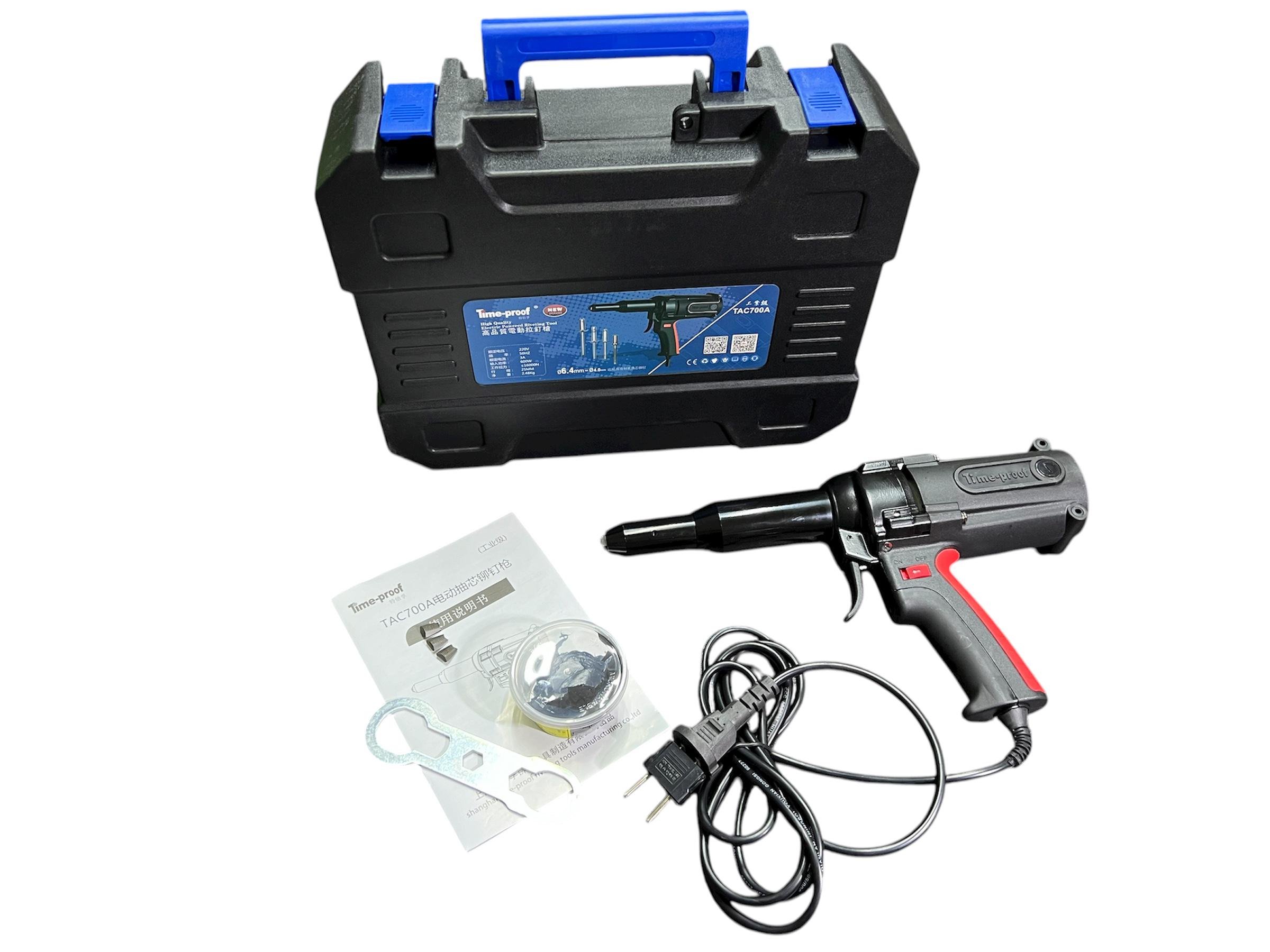 Заклепувальник мережевий Time-proof TAC700A 3,2-6,4 мм та ремкомплект