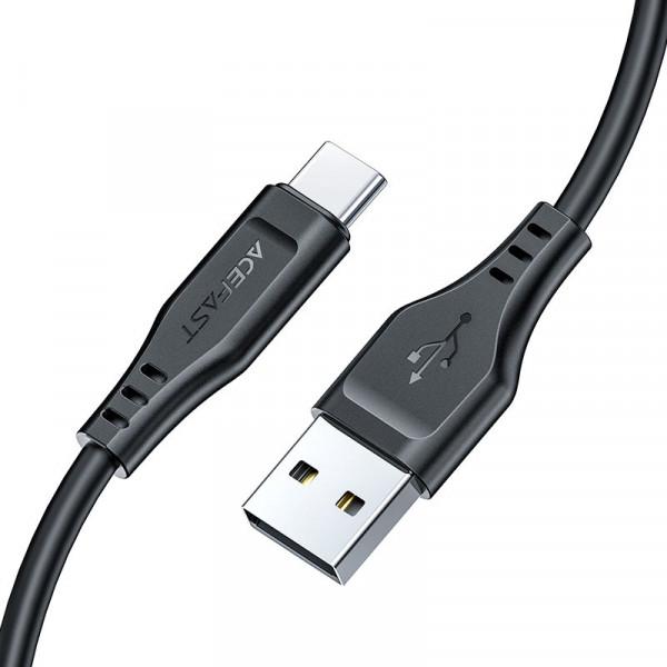 Кабель Acefast C3-04 USB 2.0 USB-A to USB-C 1,2 м 3A Black (6974316280866) - фото 2 Кабель Acefast C3-04 USB 2.0 USB-A to USB-C 1,2 м 3A Black (6974316280866) - фото 2