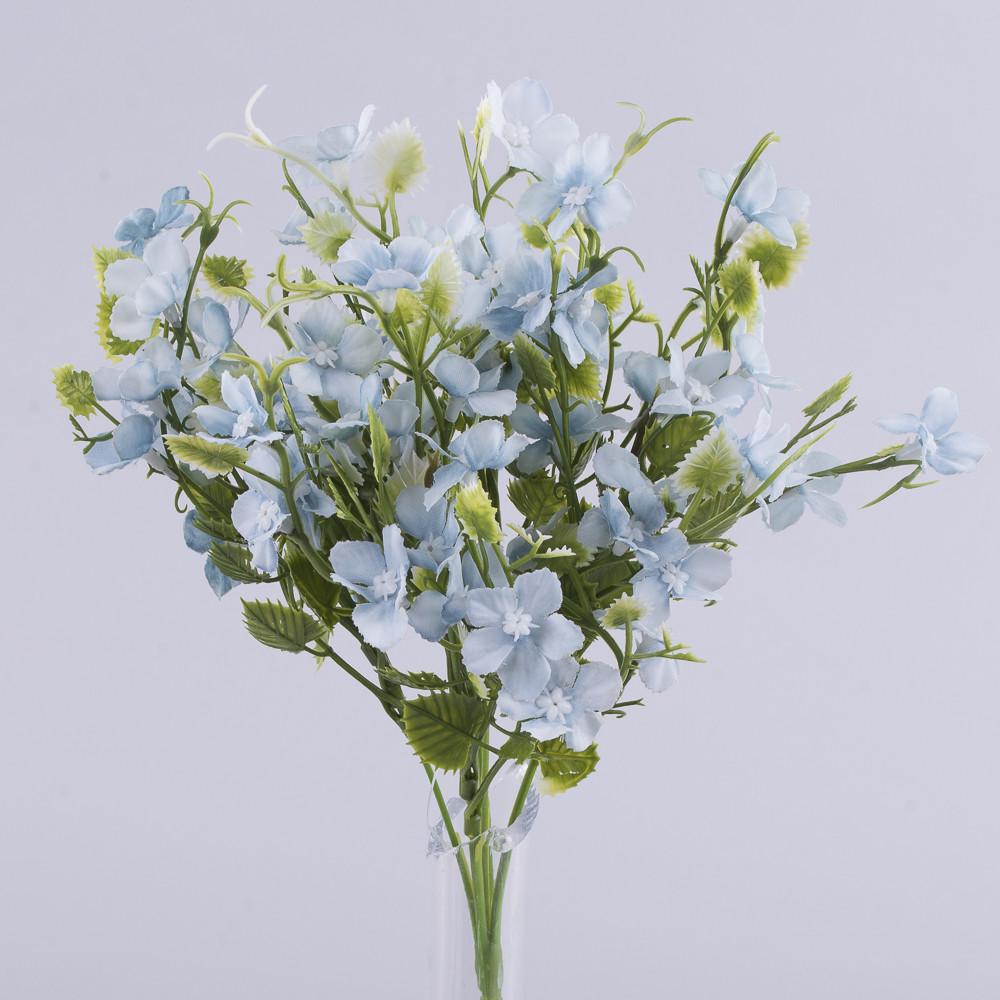 Искусственные цветы Букет мини цветы Вена Голубой (4408-1)