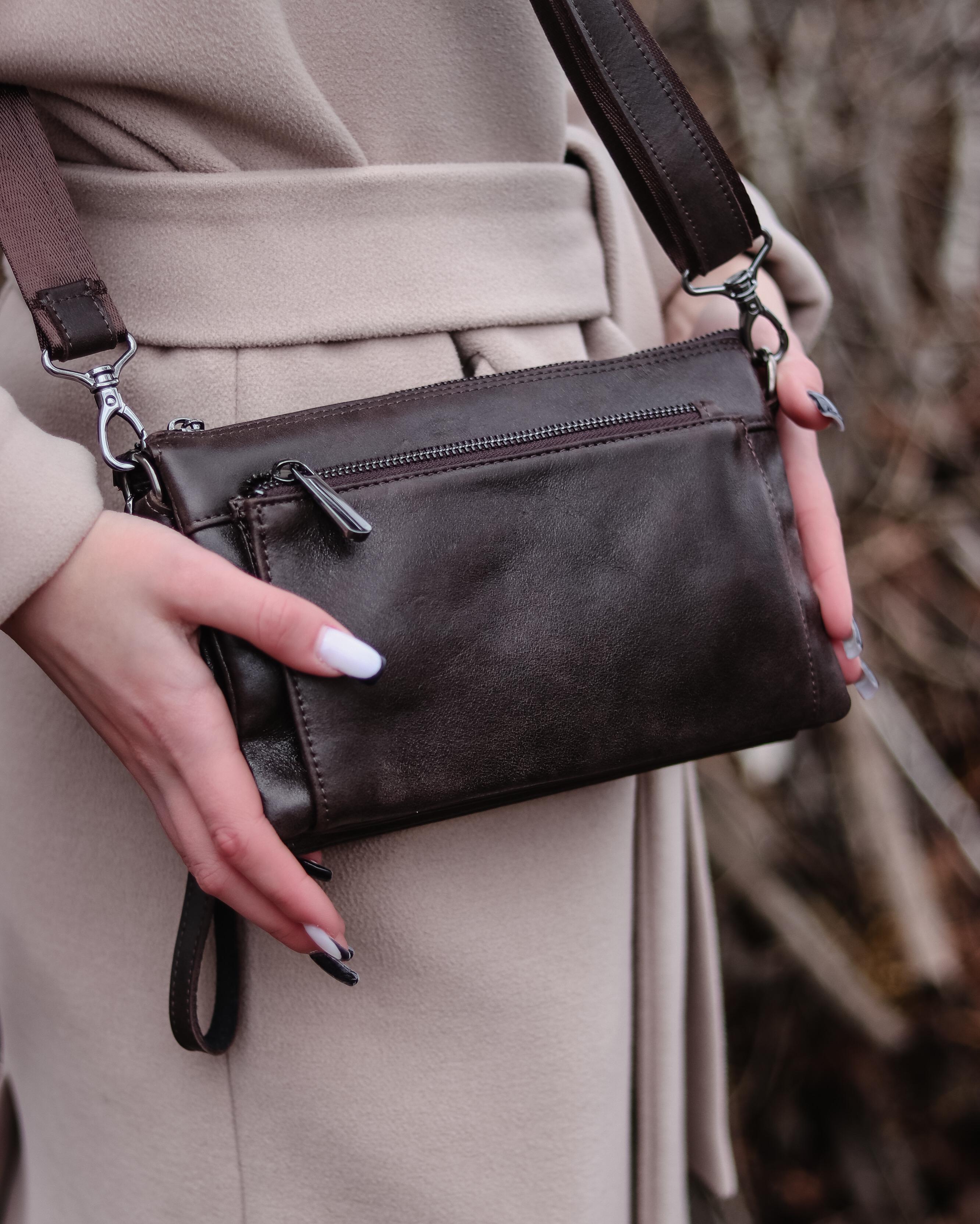 Клатч мужской 23х15 см (KR 137 COFFEE) - фото 3