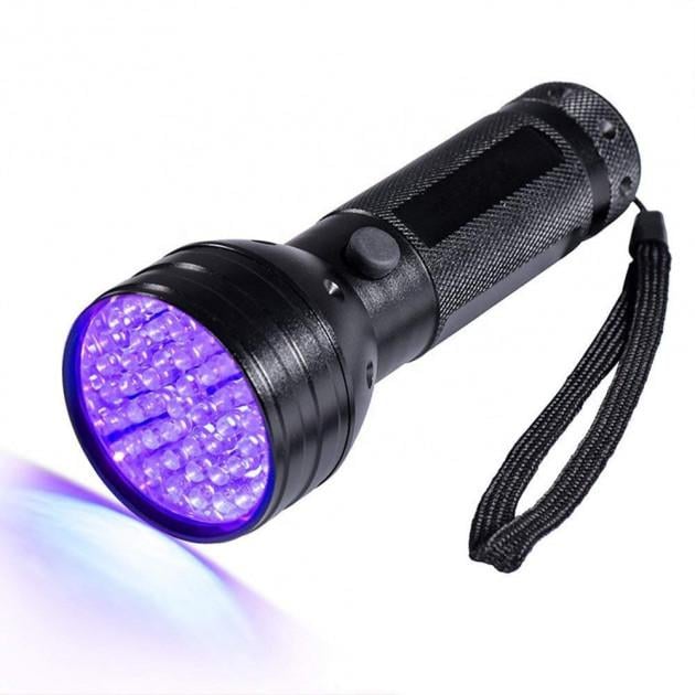 Ультрафіолетовий ліхтар SUNROZ Ultraviolet Blacklight Detector детектор 51 LED Чорний (SUN4797)