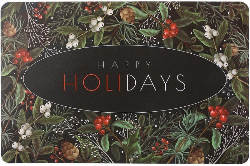 Набор 12 сервировочных салфеток 28x43см, подтарельники Happy Holidays-92, полипропилен - фото 1