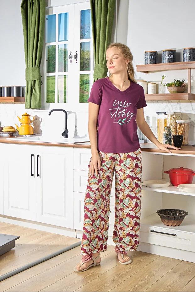 Пижама Sweet Heart 40077x21 женская S Бордовый - фото 3 Пижама Sweet Heart 40077x21 женская S Бордовый - фото 3