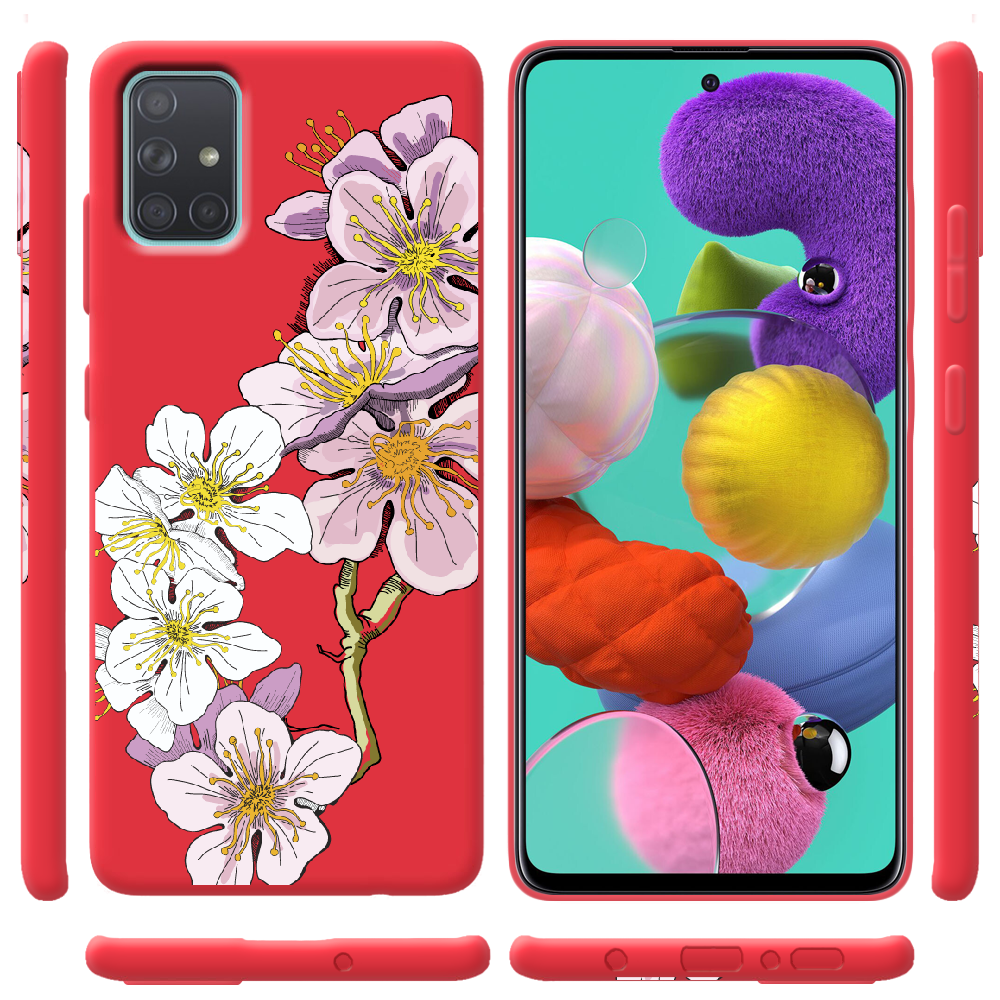 Чохол BoxFace Samsung A715 Galaxy A71 Cherry Blossom Червоний силікон  (38850-cc4-38949) - фото 2