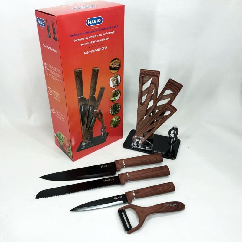 Ножі кухонні Magio MG-1095 поварські 5 пр. (17710771) - фото 10 Ножі кухонні Magio MG-1095 поварські 5 пр. (17710771) - фото 10
