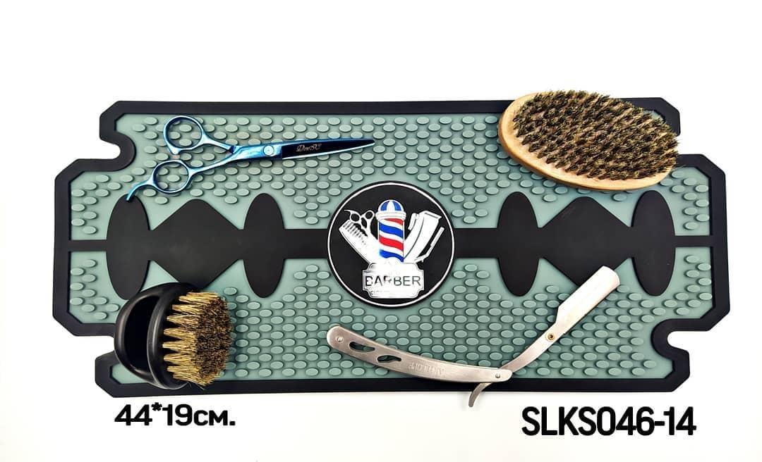 Коврик силиконовый для парикмахерского инструмента ДенІС professional Барбер Лезо 19х44 см (1453071823) - фото 2 Коврик силиконовый для парикмахерского инструмента ДенІС professional Барбер Лезо 19х44 см (1453071823) - фото 2