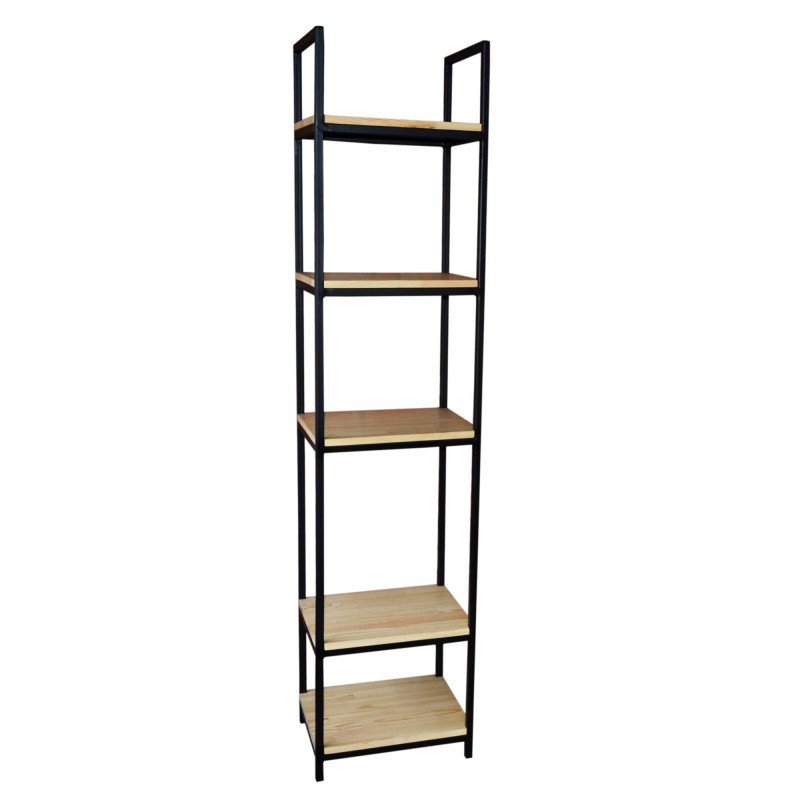 Стеллаж для хранения Loft NS-1649 2030x450x400 мм Черный (6156d57b3edc877ba85898a5)