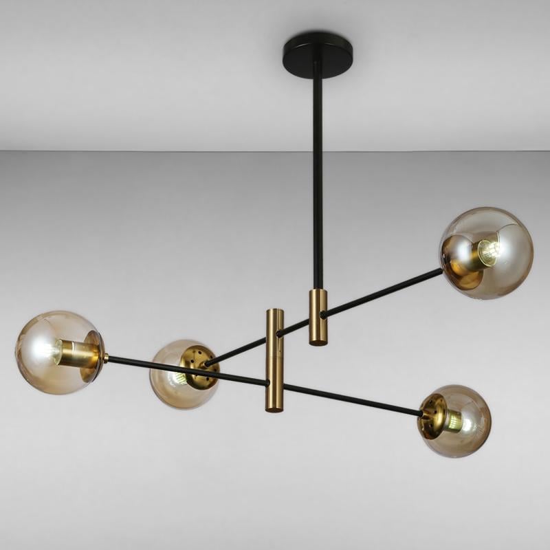 Люстра-молекула подвесная Light House LS-17093-4 Черный (16298)