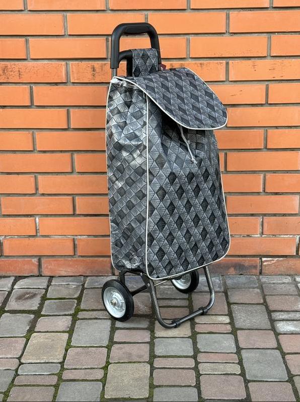 Господарська сумка-тачка Кравчучка на колесах до 50 кг Сірий (22936574)