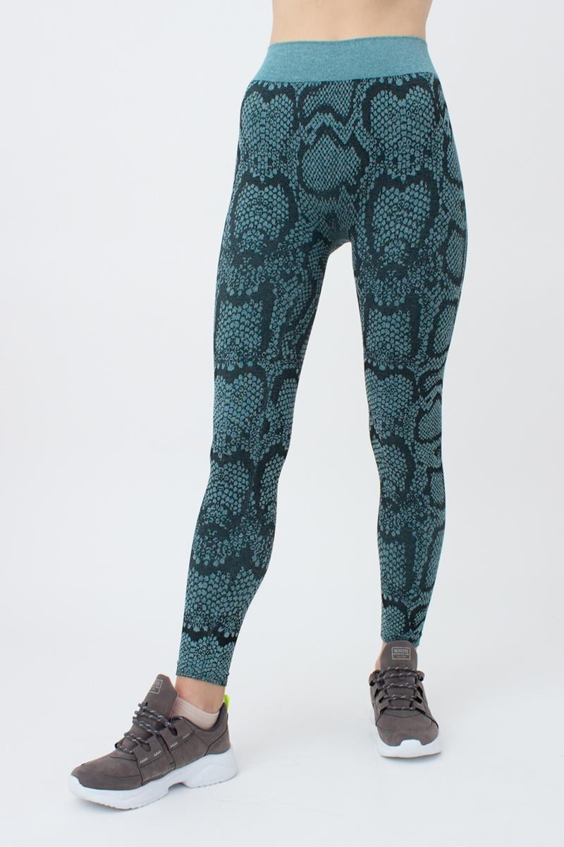Леггинсы женские Giulia LEGGINGS ANIMAL MELANGE 02 с анималистическим принтом S/M Blue (4823116900783)