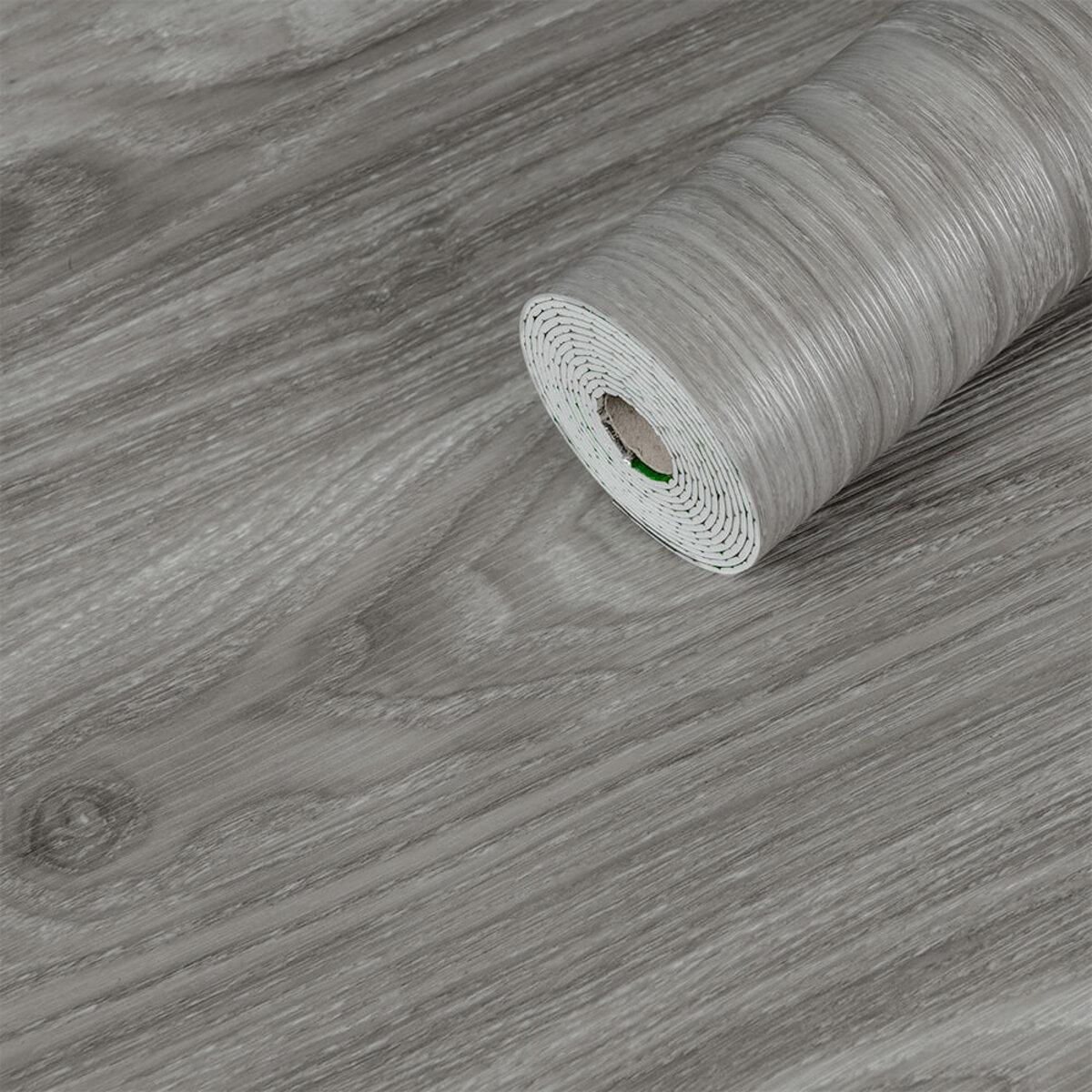 Самоклеящаяся виниловая плитка в рулоне пепельная 3000х600х2 мм (0004-8-матовый)