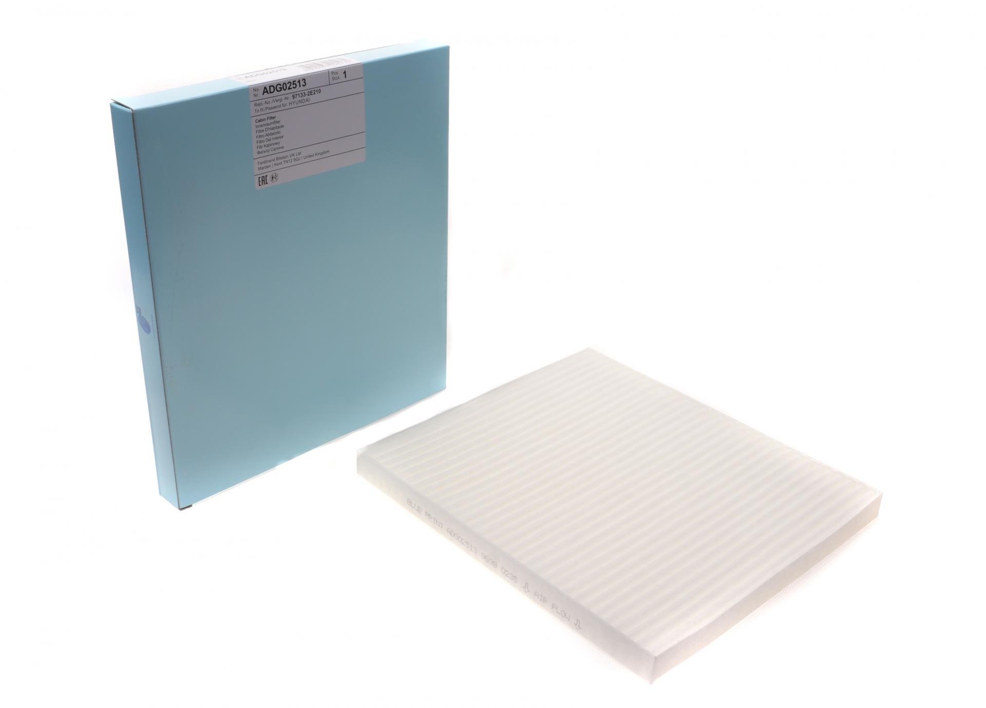 Фільтр салону BLUE PRINT для Hyundai Tucson 04-15/i40 11-/ix35 09-/KIA Rio 05-17/Sportage 94-15 (ADG02513)