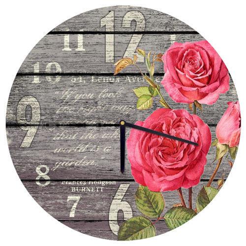 Часы настенные круглые Presentville Цветы 36 см (CHR O 15M033)