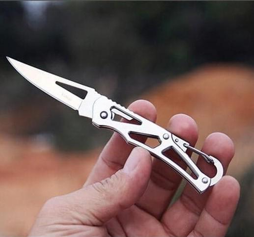 Нож складной с карабином для ключей KnifeKeyRing Серебристый (2734) - фото 2 Нож складной с карабином для ключей KnifeKeyRing Серебристый (2734) - фото 2