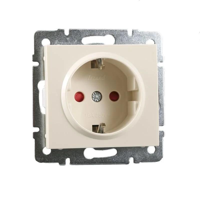 Розетка Rain 703-0388-124В 1-я с/з защита детей Кремовый (00000039686)