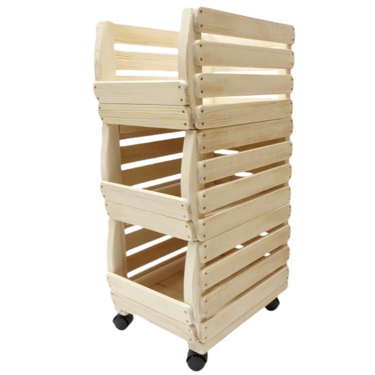 Стеллаж для овощей и фруктов из дерева Астрия 330 Бланже (ЯХТ-339301)