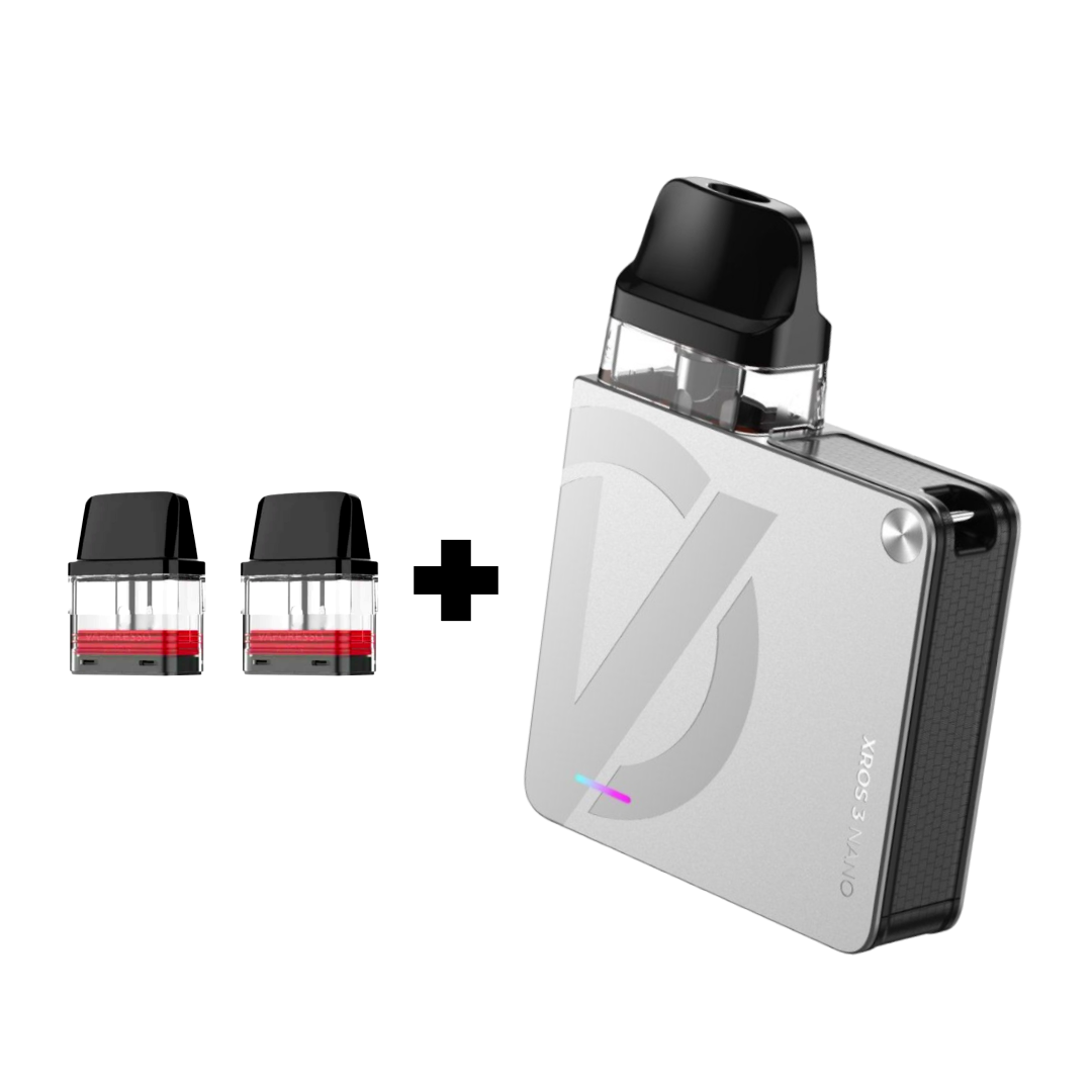 POD-система Vaporesso XROS 3 Nano Pod Kit багаторазова 1000 mAh 2 мл 2 картриджа в комплекті Silver (3bf93bb4) - фото 8