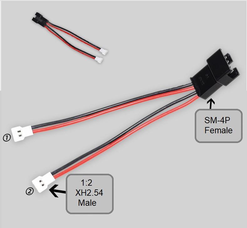 Кабель-перехідник для заряджання та балансування акумуляторів радіокерованих моделей SM 4P на XH2.54 (nt7972) - фото 2