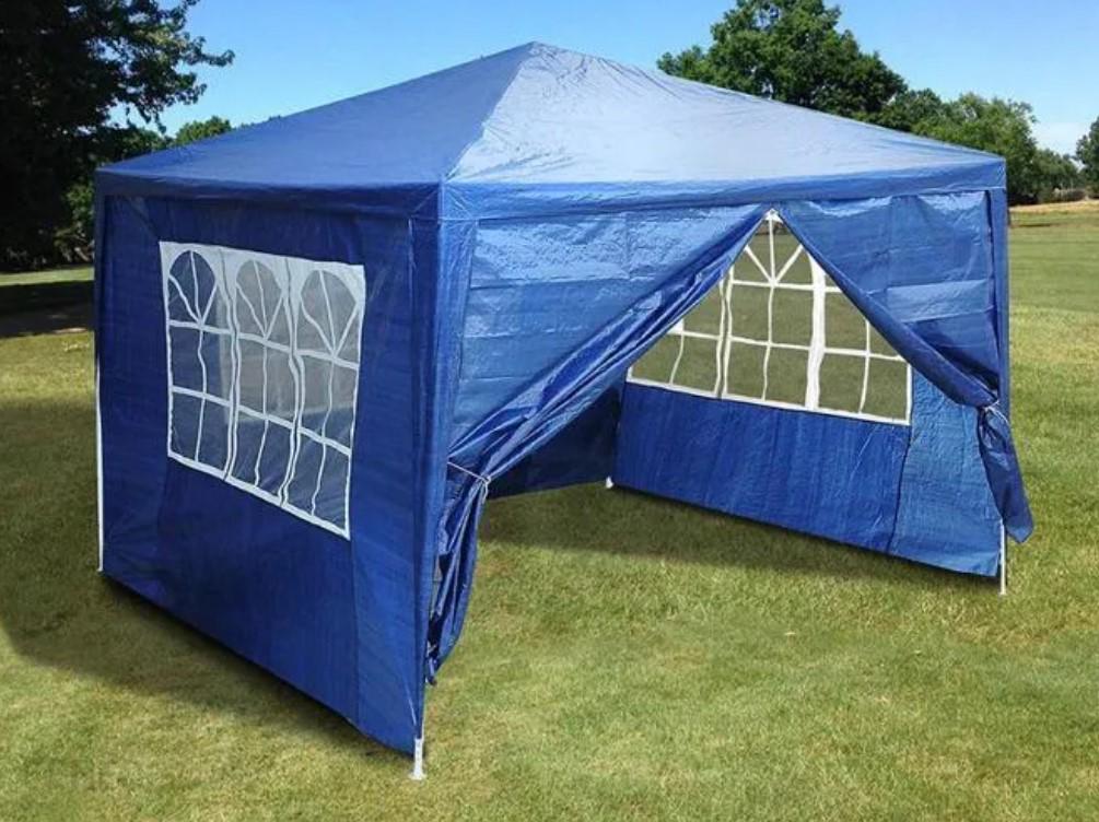 Павильон садовый с 4 стенками 3х3 м Синий (30501482) - фото 4
