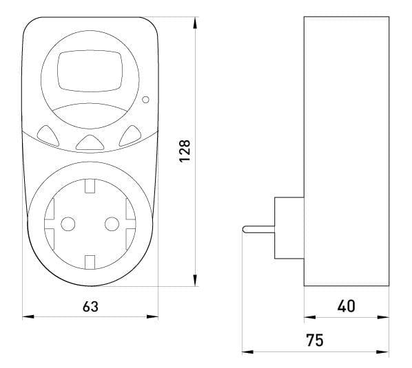 Реле регулируемое E.NEXT V-07 в розетку 16А 2,0 кВт 140-270 В (i0310022) - фото 3