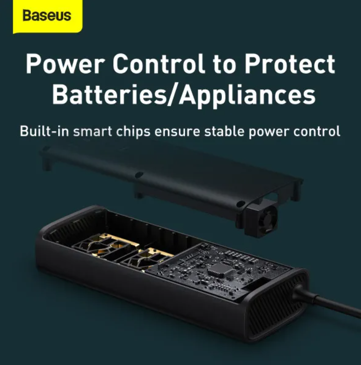 Інвертор автомобільний BASEUS Power Inverter QC3.0/PD3.0 150W зі швидкою зарядкою Чорний (CRNBQ-A01) - фото 6