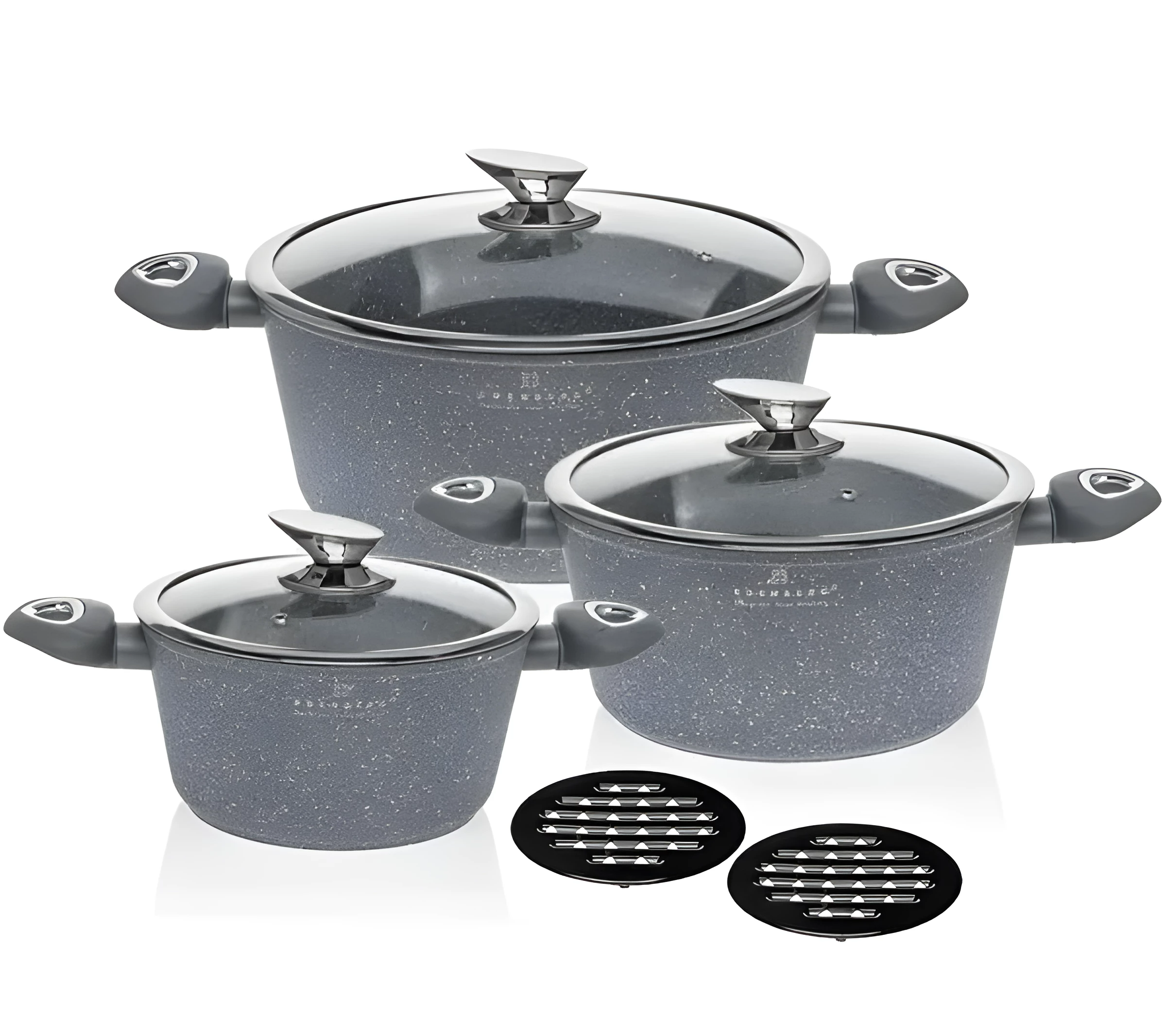 Набор казанов Edenberg EB-7428 алюминиевый с мраморным покрытием 8 пр. (57-46-EB-7428)