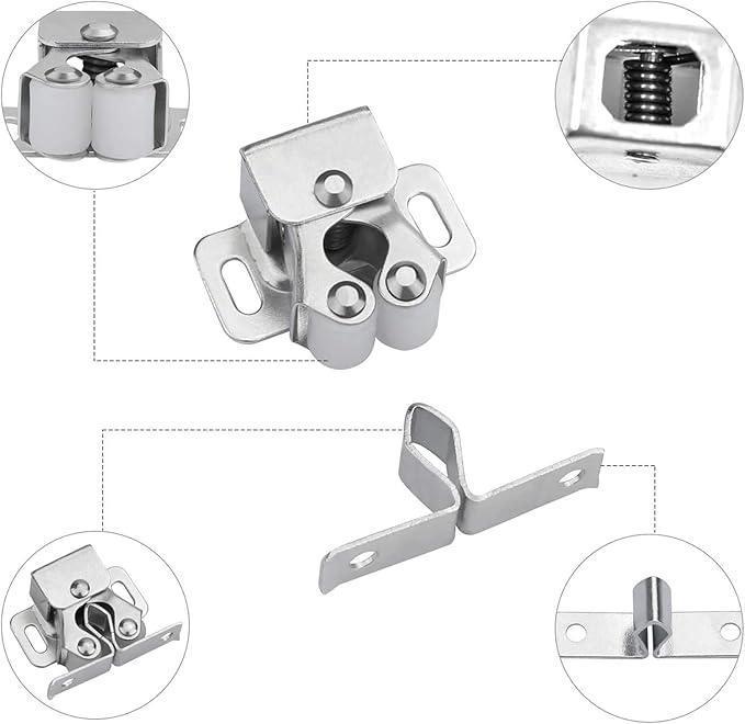Мебельный замок роликовый металлический для закрывания дверей Серебристый (2789190565) - фото 8 Мебельный замок роликовый металлический для закрывания дверей Серебристый (2789190565) - фото 8