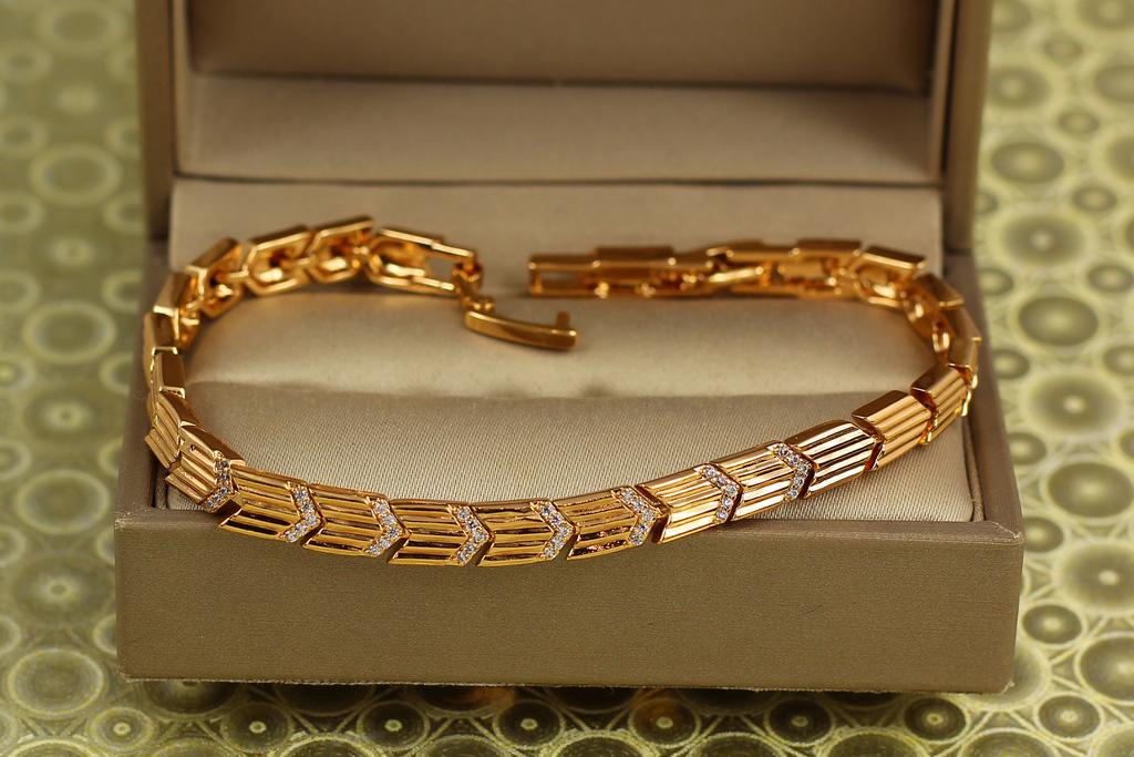 Браслет Xuping Jewelry Указатель 17 см 5 мм Золотистый (29877101)