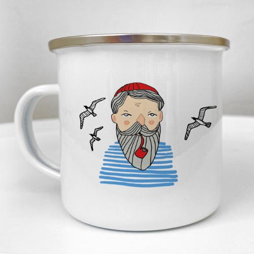Кружка металлическая Camper "Brave, free and wild like the sea" 250 мл (KRM_23S021)