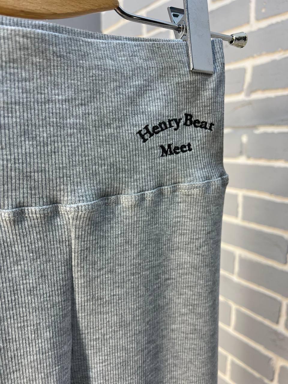 Лосины женские A-N 9608 из хлопка мелкий рубчик широкий пояс с вышивкой OS Серый (1611) - фото 5 Лосины женские A-N 9608 из хлопка мелкий рубчик широкий пояс с вышивкой OS Серый (1611) - фото 5