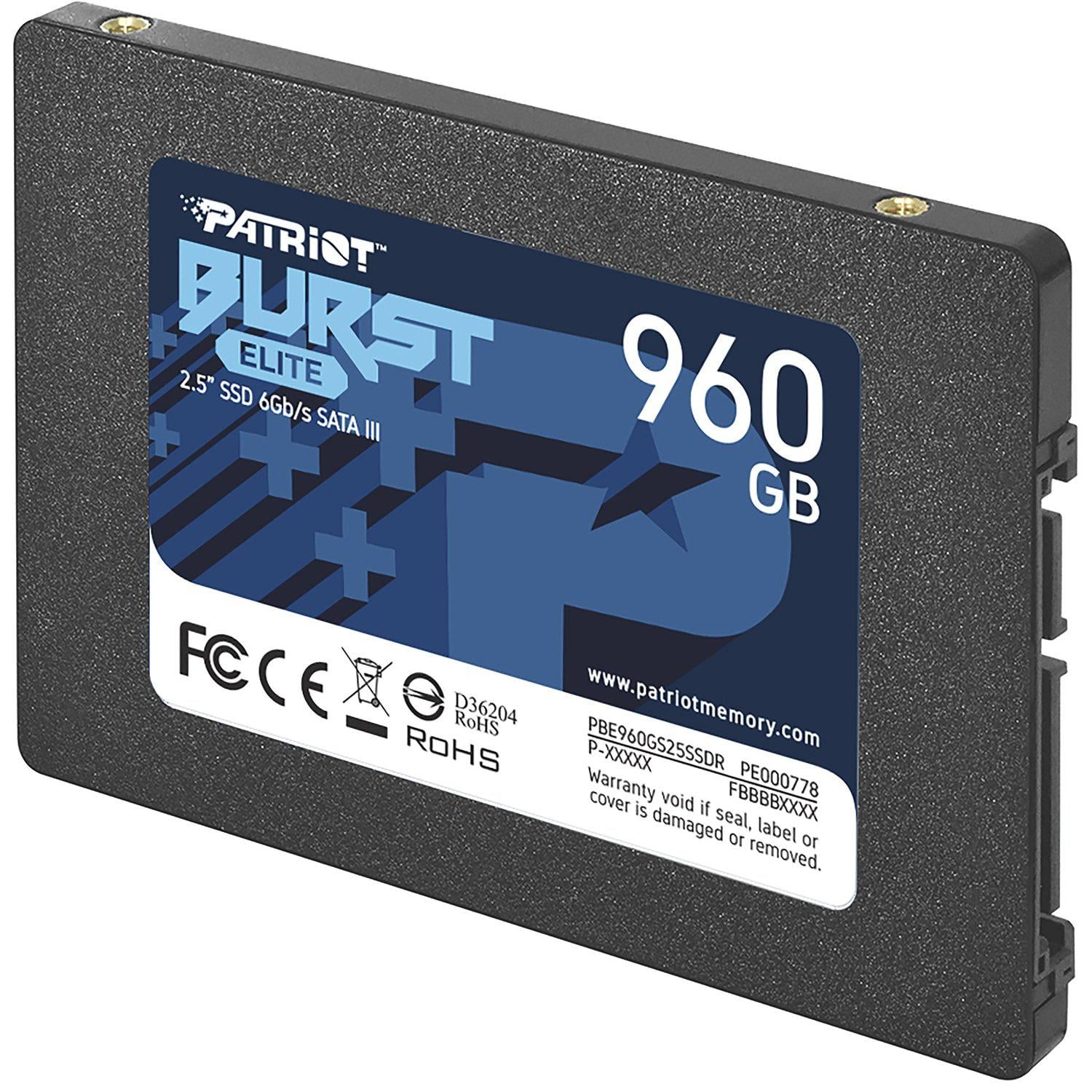 Накопитель SSD Patriot Burst Elite 960 Гб 2,5" 7 мм SATAIII TLC 3D (34602422)