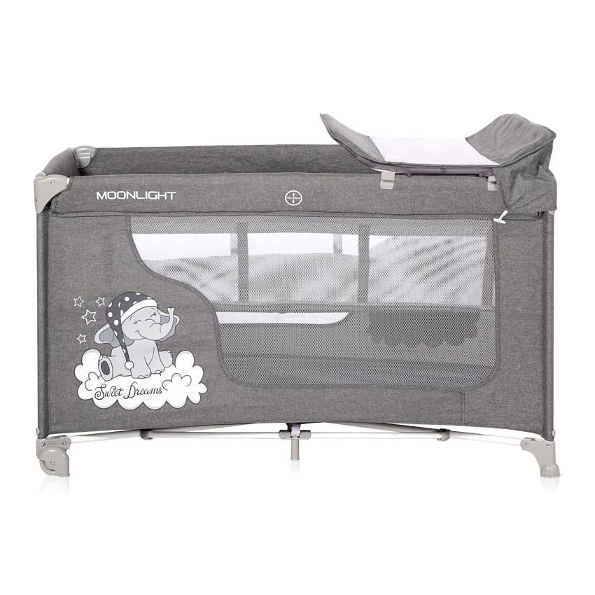 Ліжко-манеж Lorelli Moonlight 2 Layers Сірий (10080412068)