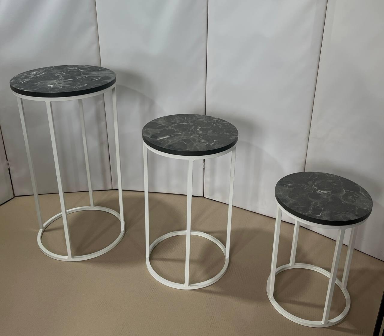 Комплект круглих столиків MIMOSA Петра Неро/Білий - фото 6 Комплект круглих столиків MIMOSA Петра Неро/Білий - фото 6