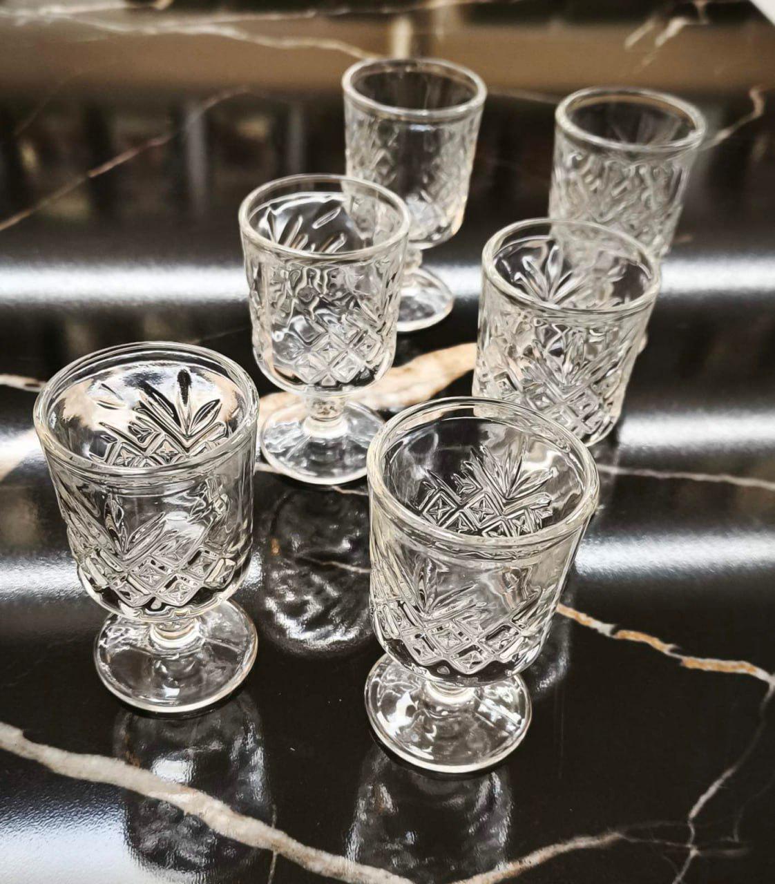 Набор рюмок на ножках F-207 60 мл 6 шт. Прозрачный (102-302) - фото 7