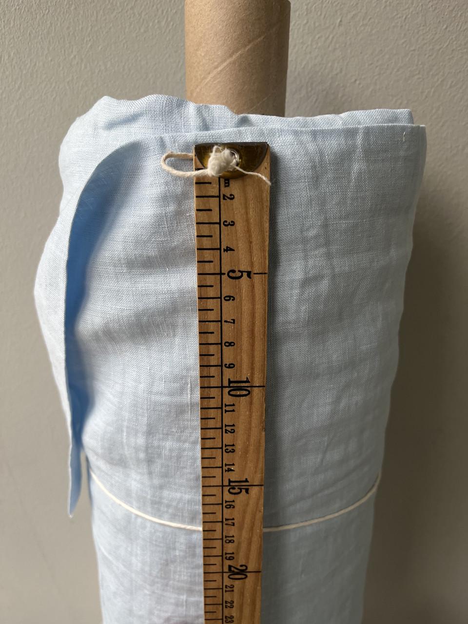 Ткань LINEN PLUS CRASH EFFECT 100% лен 250 см 1347 Небесно-голубой - фото 3