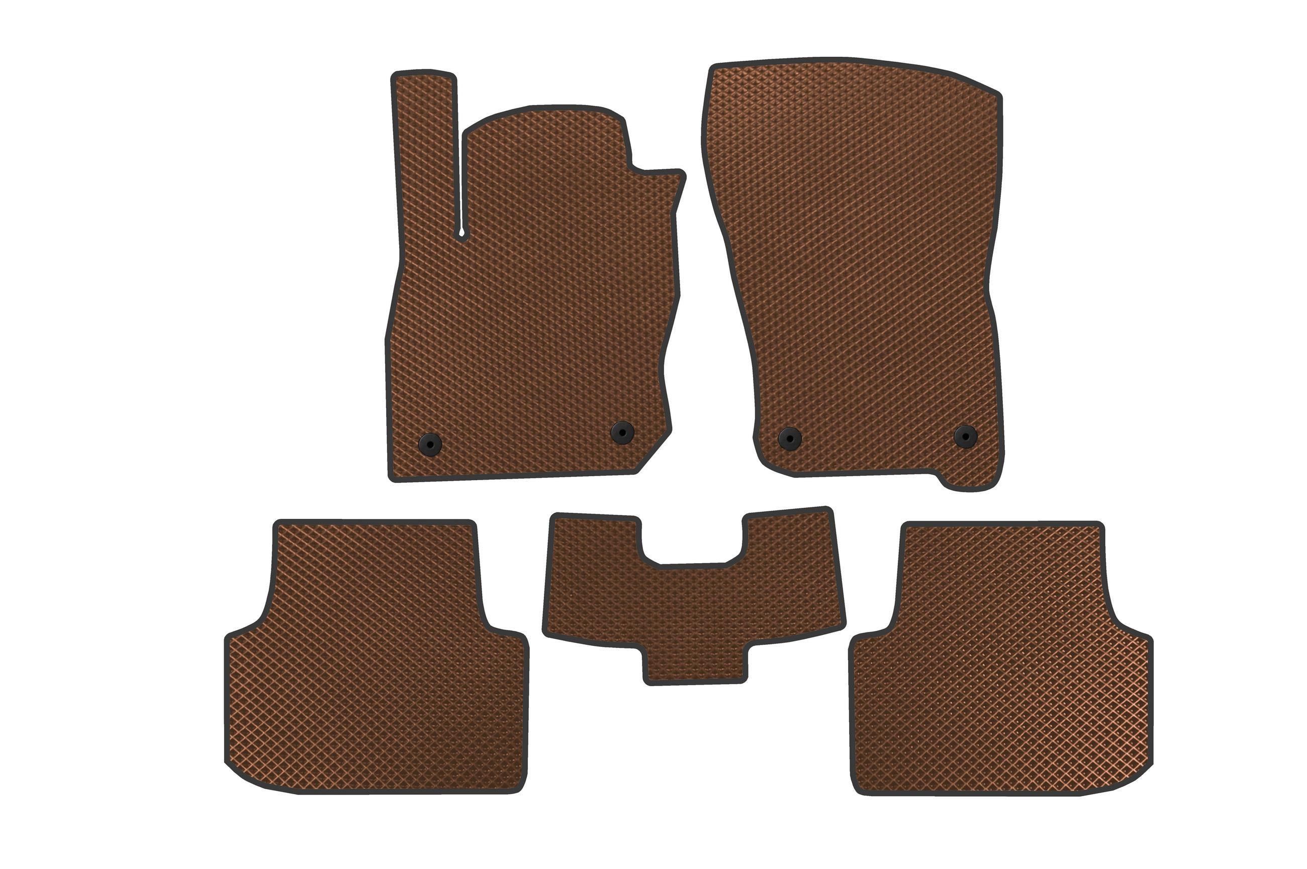 Коврики автомобильные Digital Designs EVA для Seat Leon 2020- гг. этилвинилацетат Коричневый (183589)