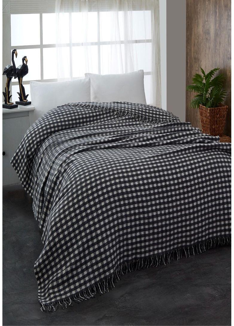 Плед-покривало TÜRComFor бавовна двоспальний 180х230 см см Синьо-білий (TC303376068)