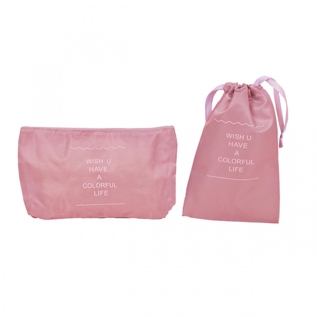 Набір органайзерів для подорожей 8в1 нейлон Рожевий (КДО-40-53) - фото 4 Набір органайзерів для подорожей 8в1 нейлон Рожевий (КДО-40-53) - фото 4