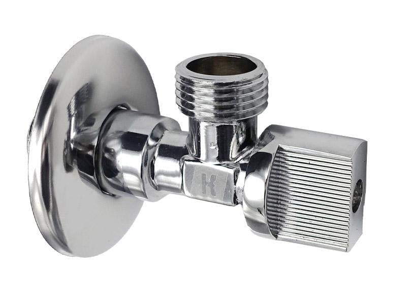 Кран для подключения сантехнических приборов RSk угловой 1/2"x1/2" Хром (RS-k-AVEX-019-001)