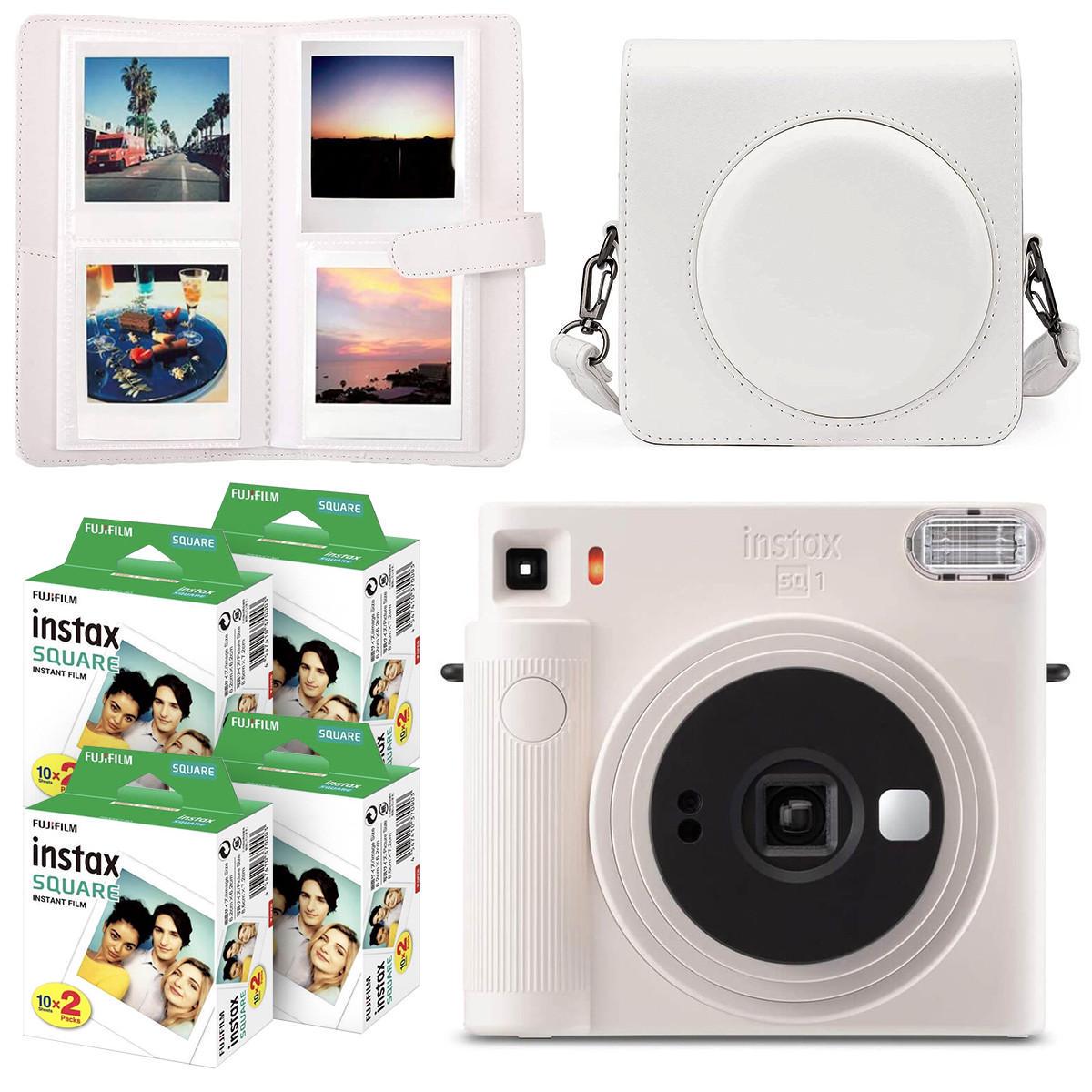 Подарунковий набір Fujifilm Instax Square SQ1 фотопапір 80 шт./чохол/фотоальбом 80 фото Білий