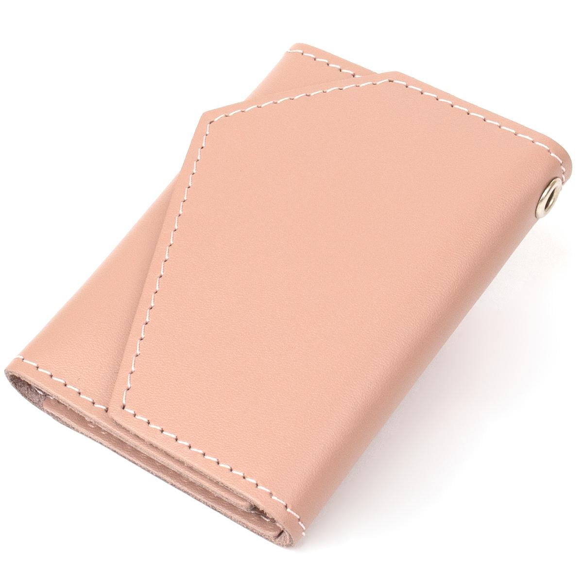 Ключница GRANDE PELLE 11393 из натуральной кожи Розовый