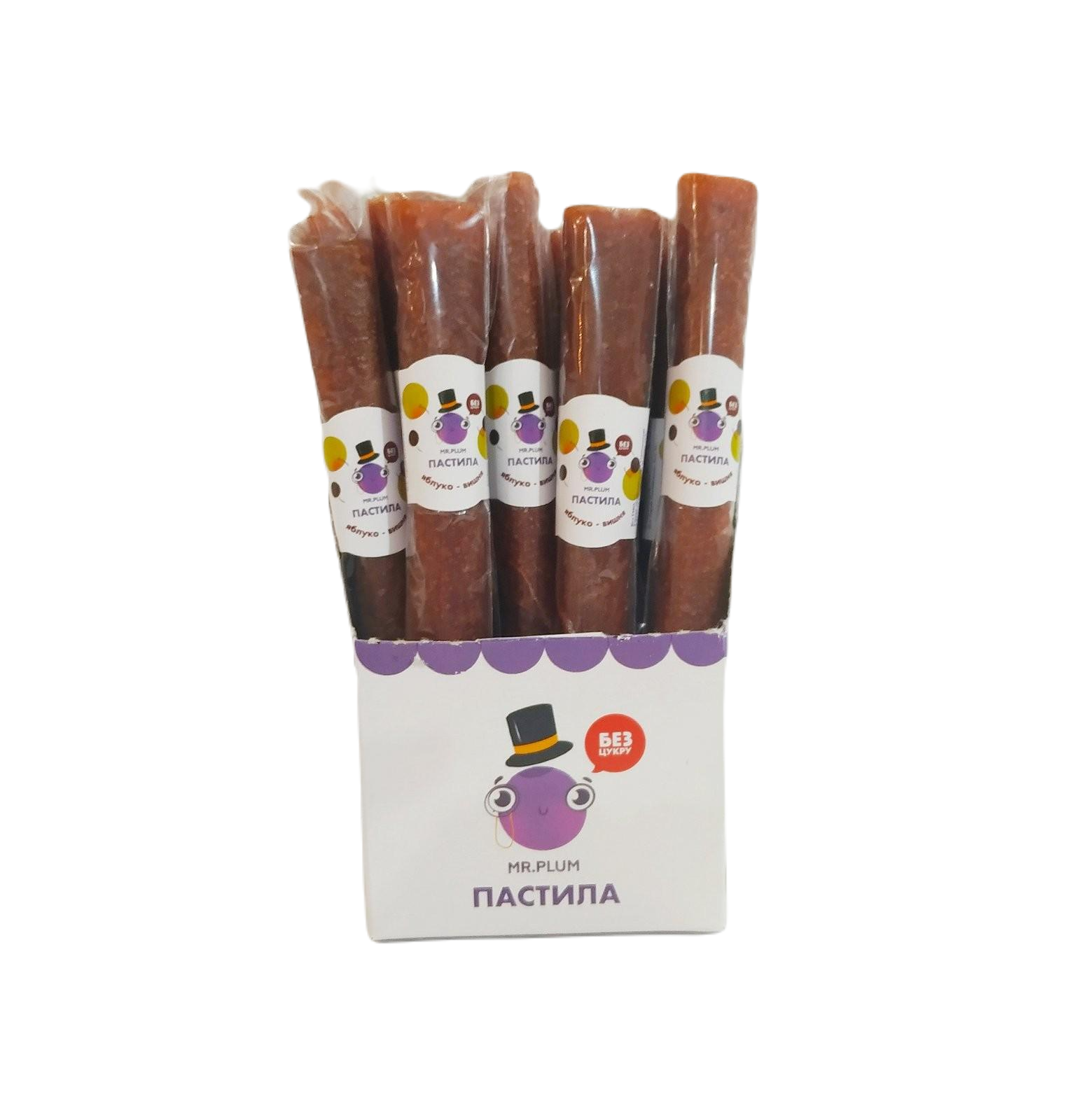 Пастила натуральная Mr.Plum Яблоко-Вишня 15 г 30 шт.