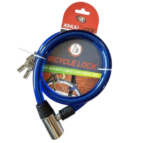 Замок велосипедный тросовый Bicycle Lock 185 1,2x65 см 2 ключа (582687)