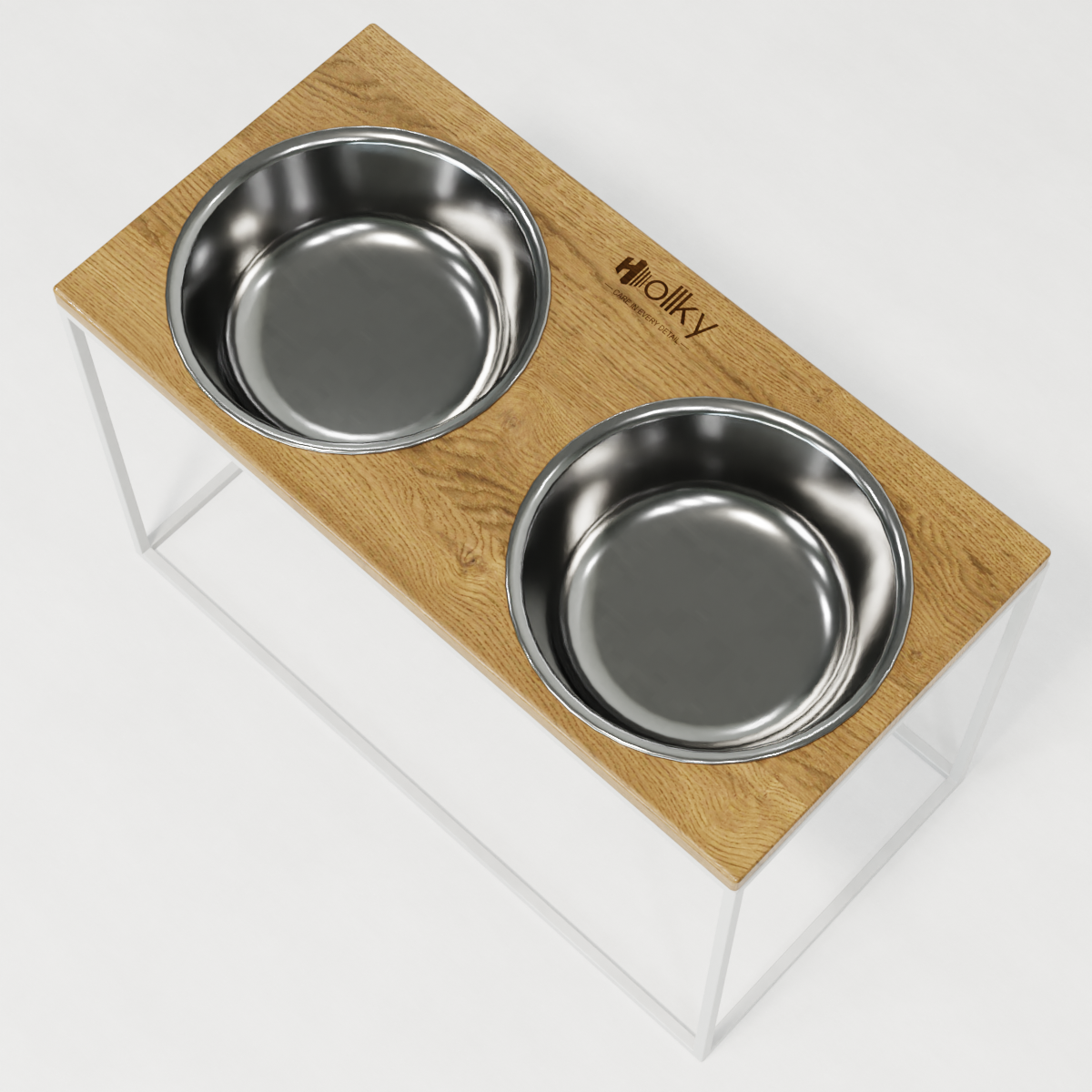 Миски на подставке для очень больших собак Hollky Base XXL40 2х2,8 л (BXXL40-643240-WHNT) - фото 3 Миски на подставке для очень больших собак Hollky Base XXL40 2х2,8 л (BXXL40-643240-WHNT) - фото 3