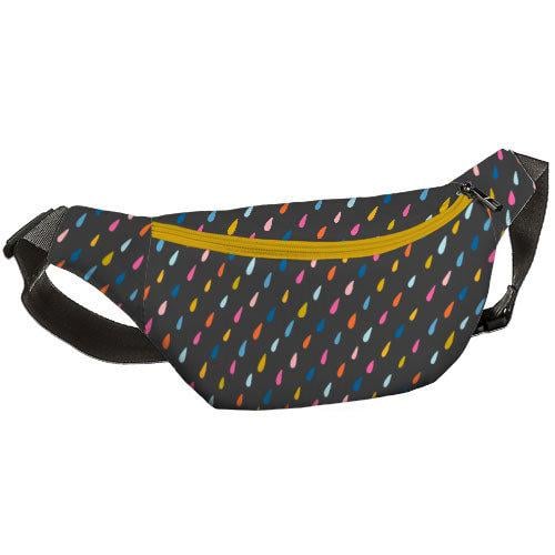 Сумка-бананка через плече та на пояс Presentville Bumbag Кольорові краплі 27х16 см (BB_18J003_ZHL_SE)
